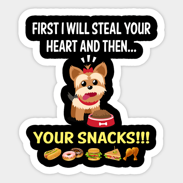 Steal Heart Yorkshire Terrier 92 Sticker by blakelan128